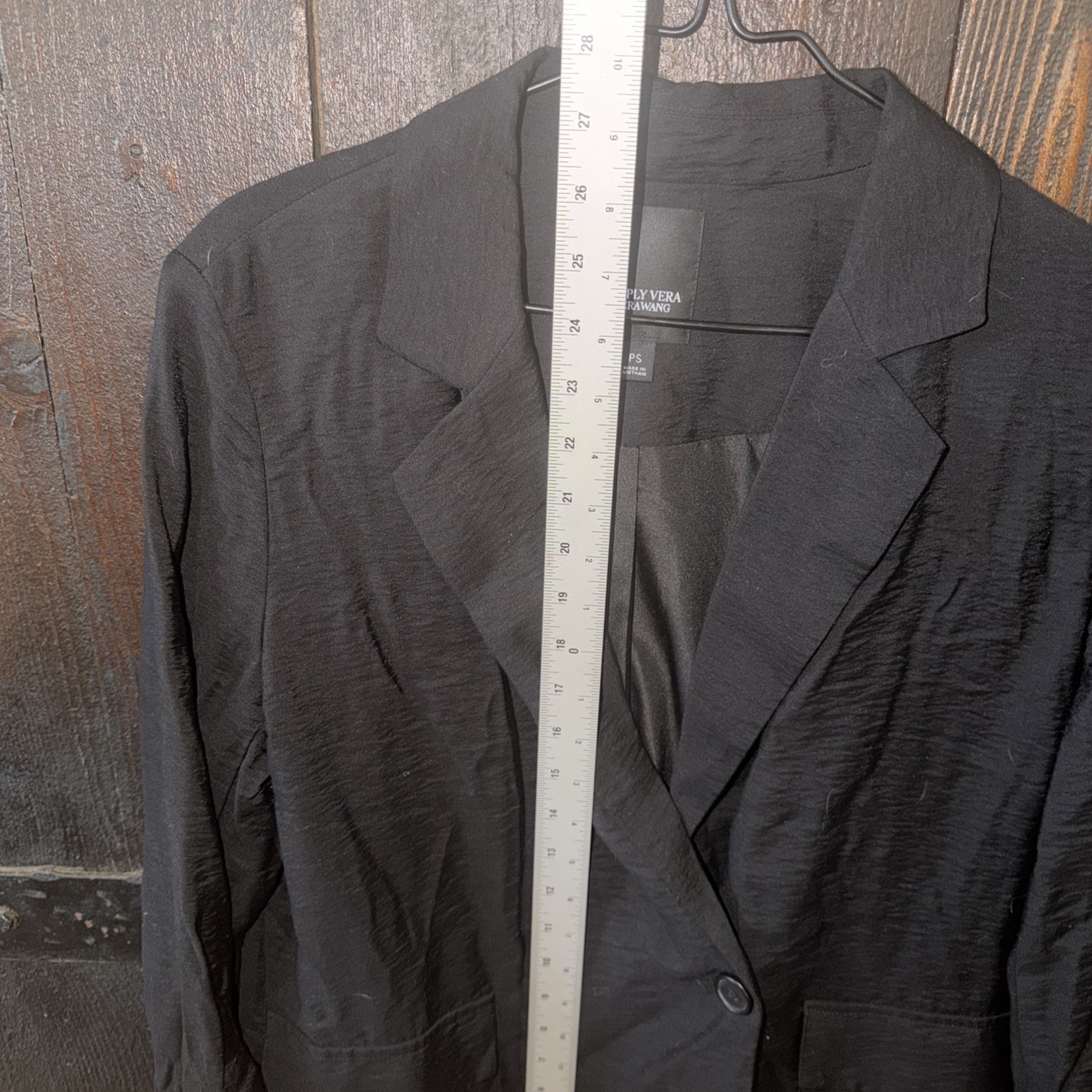 Simply Vera Wang Blazer Jacket Black Size Petite Small Pockets Career Button — image 5 of 8